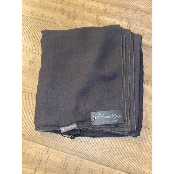 Oversized square sunnah style square hijab dark gray - Picture 1 of 1